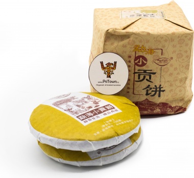 Пуэр Шу, &quot;Мэнхайский Орех&quot;, Мэнхай Сяо Гун Бин 100 гр. 2020г. — PsiTown